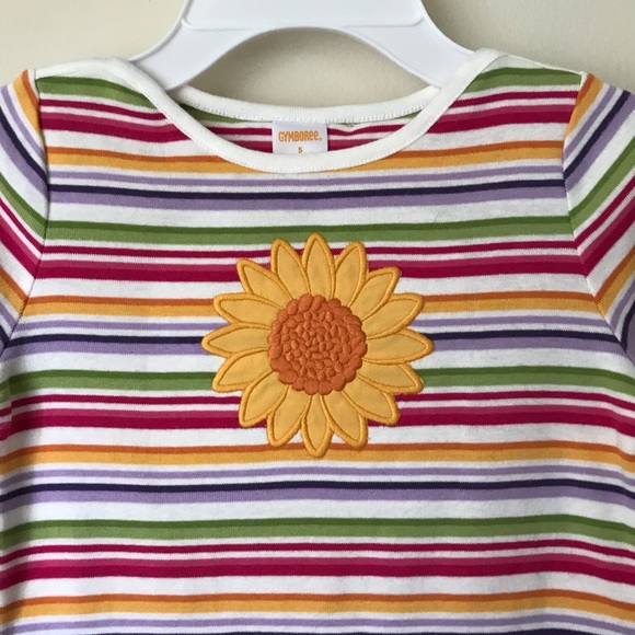 Gymboree Girls 5 Sunflower Long Sleeve Tee Top Fall - Picture 2 of 3